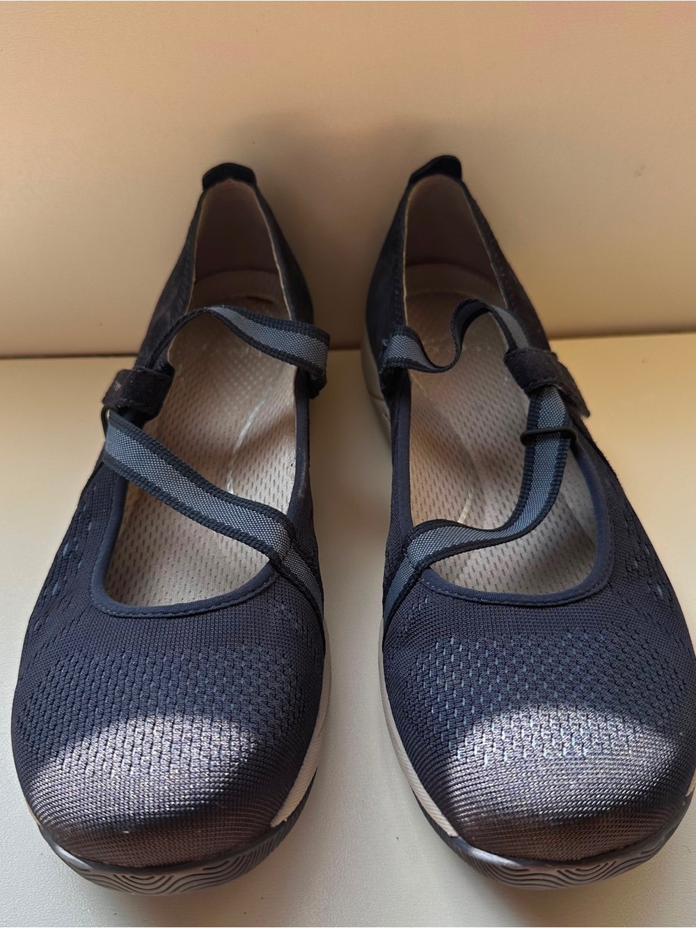Dansko Women Shoe Haven Flat Size 7.5M EUR 38 Black Leather / Mesh Mary Jane